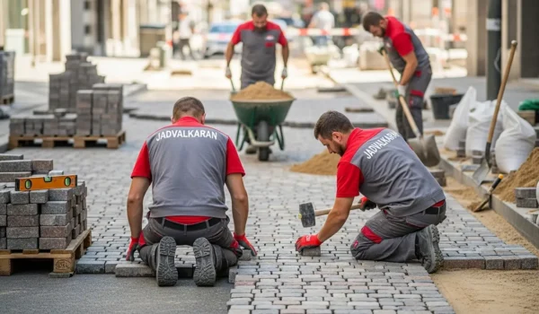 پیمانکار سنگ فرش بتنی - جدول کاران