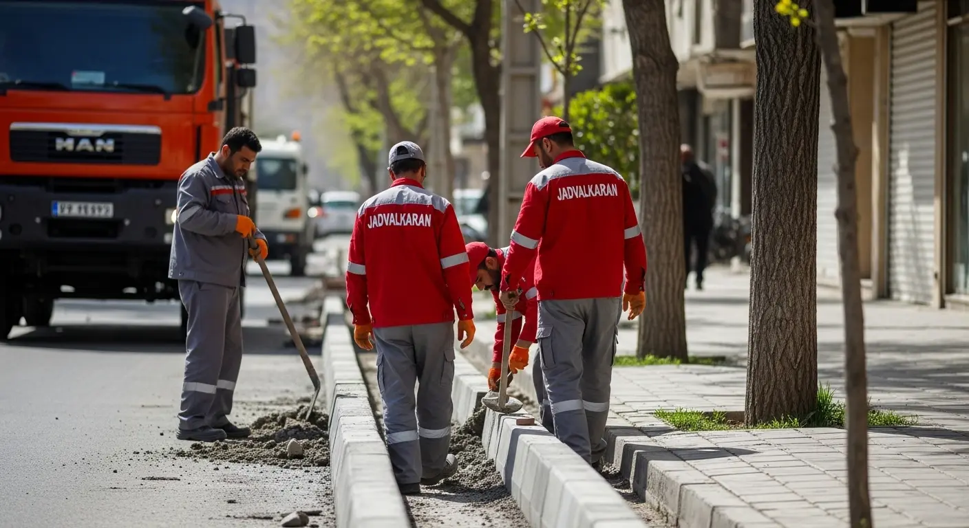 شرکت جدول گذاری - الوان پایا عمران 4 پیمانکار جدول گذاری شرکت الوان پایا عمران