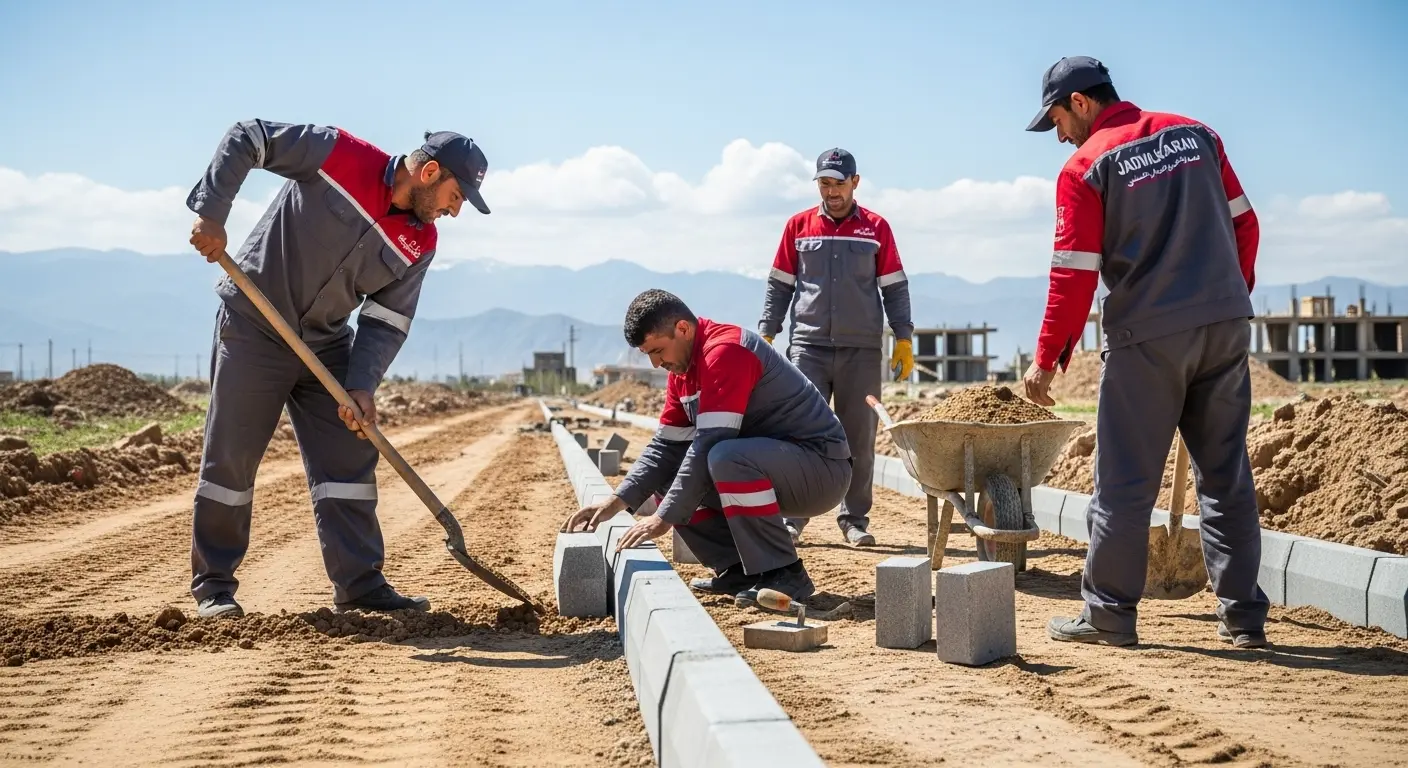 شرکت جدول گذاری - الوان پایا عمران 2 پیمانکار جدول گذاری - جدول کاران