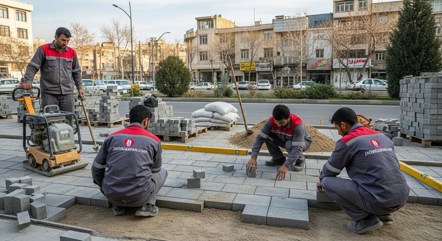 پیاده رو سازی (اجرای فوری خدمات با قیمت عالی) 1 اجرای پیاده رو سازی - جدول کاران