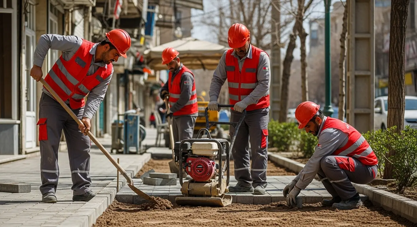 پیاده رو سازی (اجرای فوری خدمات با قیمت عالی) 2 خدمات پیاده رو سازی با قیمت عالی - الوان پایا عمران